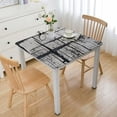 thumbnail image 1 of HAOXIT Washable Cotton Linen Wooden Grain Pattern Design Square Table Cloth Home Decoration Assorted 46*46, 1 of 8