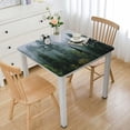 thumbnail image 1 of HAOXIT Waterproof Square Fitted Table Cover, Autumn Carpathian Mountains Forest Misty Landscape Elastic Edged Tablecloth, Wipeable Square Table Cover for Kitchen, Parties, Buffet Table 48''x48'', 1 of 7