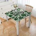 thumbnail image 1 of HAOXIT Waterproof Tablecloth St Patricks Day Table Cloth, Washable Decorative Table Cover for Outdoor Picnic Kitchen Dining Rectangle Tablecloths Rustic Lucky Green Burlap White, 1 of 7