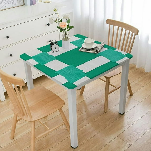 HAOXIT Waterproof Vinyl Table Cloth, Buffalo Flannel Backed Tablecloth, Wipeable Table Cover for Dinner, Kitchen, Outdoor 46*46