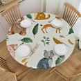thumbnail image 1 of HAOXIT Wild Animal Paradise Table Cloth Round Tablecloth for Dining Room, Party, Banquet 42-46, 1 of 8