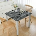 thumbnail image 1 of HAOXIT Wooden Planks Farm Fitted with Elastic Edged, Oak Wall Texture Table Cover for Kitchen White, 1 of 7