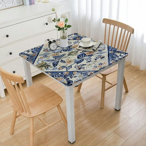 HAOXIT , and Bordered Print, Stain and Water Resistant Table Cloth, 46*46
