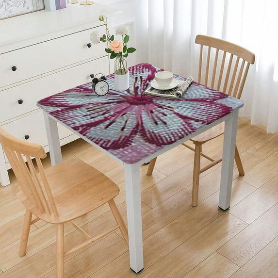 HAOXIT and Square Embroidered Tablecloth, Cutwork Fabric Table Cloth 52*52