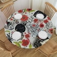 thumbnail image 1 of HAOXIT bug Little Round Tablecloth Love bird Tablecloths Waterproof Stain-Resistant Oil-Proof Wrinkle Table Cover Dinner Kitchen Decor 54-58, 1 of 8