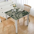 thumbnail image 1 of HAOXIT for Square Table, Faux Linen Table Cloth Dining Table Cover, Camping Green s with 36*36, 1 of 8