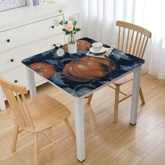 HAOXIT of and Pumpkins on Assorted Colors Flannel Back Tablecloth 40*40