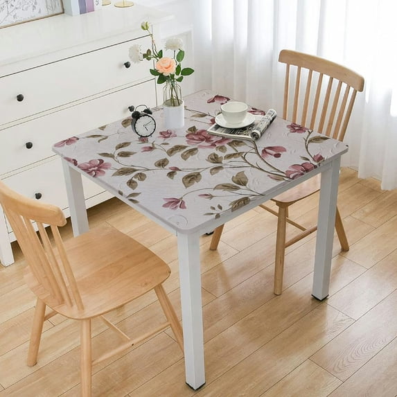 HAOXIT with Backing Oil-Proof Table Cloth Stain-Resistant Wipeable Rectangle or Square Table Cover for Indoor and Outdoor 36*36