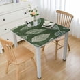 thumbnail image 1 of HAOXIT with Backing Oil-Proof Table Cloth Stain-Resistant Wipeable Rectangle or Square Table Cover white, 1 of 8