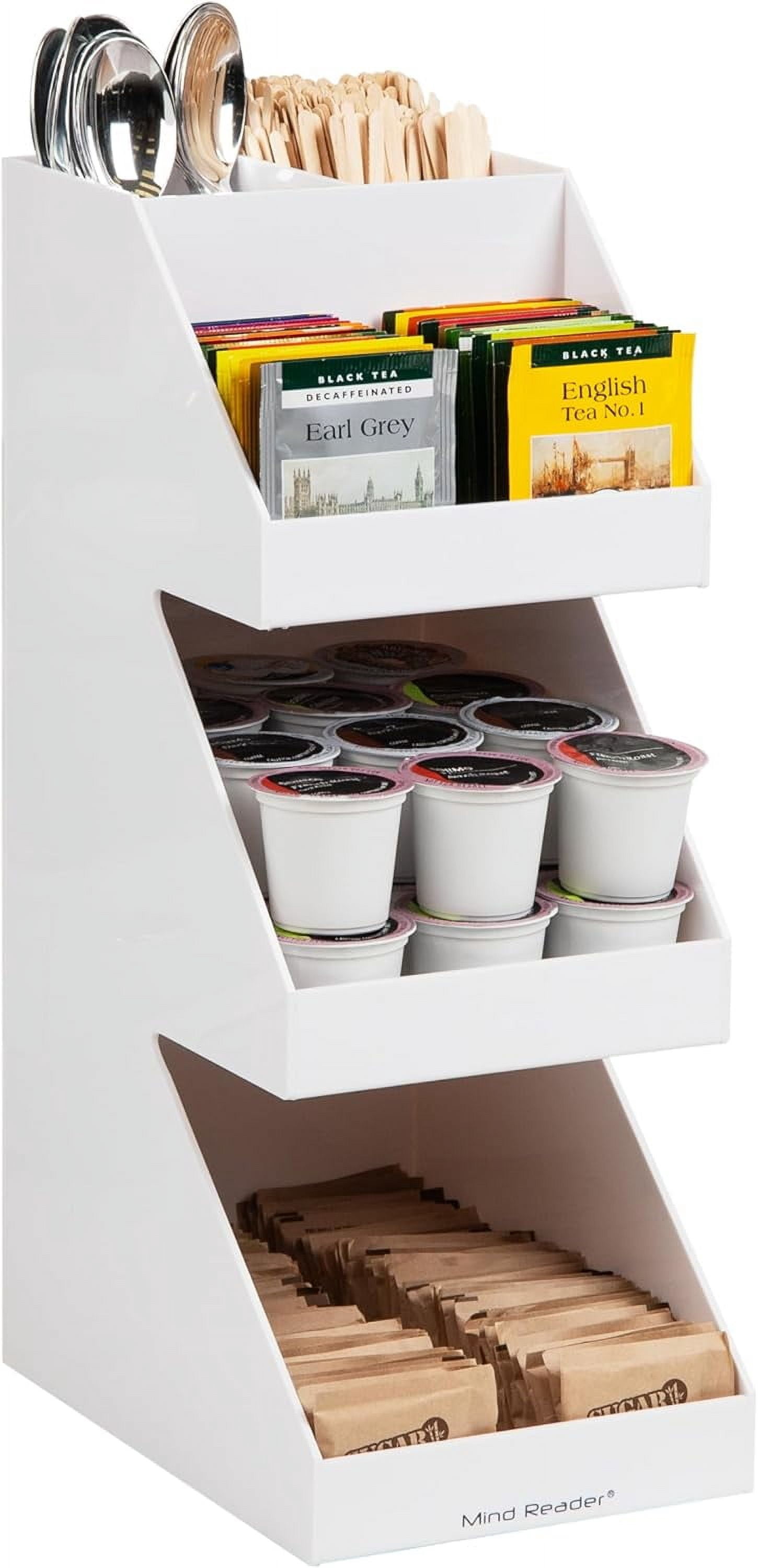 HAOYAN Coffee Tea Utensil and Condiment Station, Countertop Organizer ...