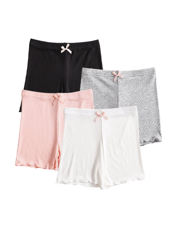 HAOYNU 2PCS Kids Toddler Girls Bike Shorts Baby Underwear Breathable Safety,Dance Shorts,Girl Shorts,Girls Shorts Underwear for Girls 4-10Years