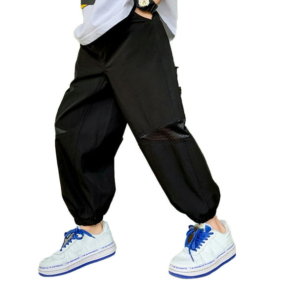 HAOYUNL Boys Jogger Pants Sweatpants for Kids Youth Anti-Mosquito Pants Spring Summer Breathable Pants Little Big Boys Sports Casual Pants for 4-15 Years