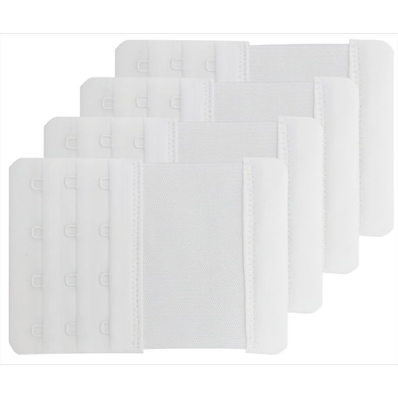 HAOYUNL Bra Extenders 4 Hook Elastic Underwear Extended Buckle,Stretchy Soft And Comfortable Bra Strap Extender 4Pcs