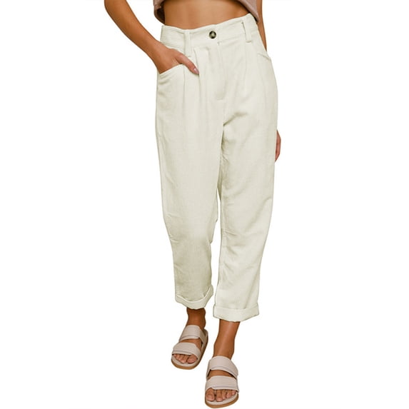 HAOYUNL Corduroy Pants Women,High Waisted Corduroy Pants for Women,Women's Corduroy Pants S-XXXL