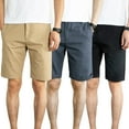 thumbnail image 1 of HAOYUNL Cotton Cargo Shorts for Mens Casual Stretch Summer Shorts Casual Athletic Five Pants with Pockets, 1 of 7