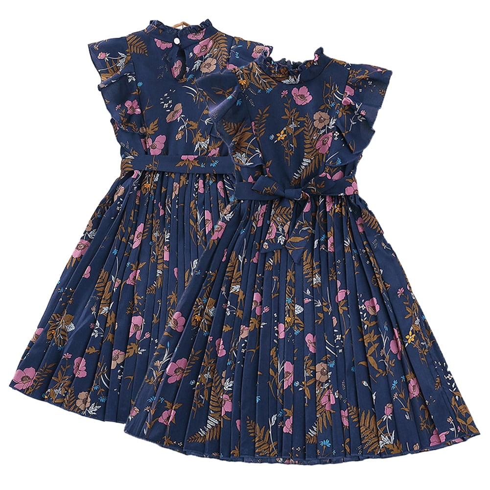 HAOYUNL Girls'Floral Dresses Sleeveless Pullover Print Spring Fall ...