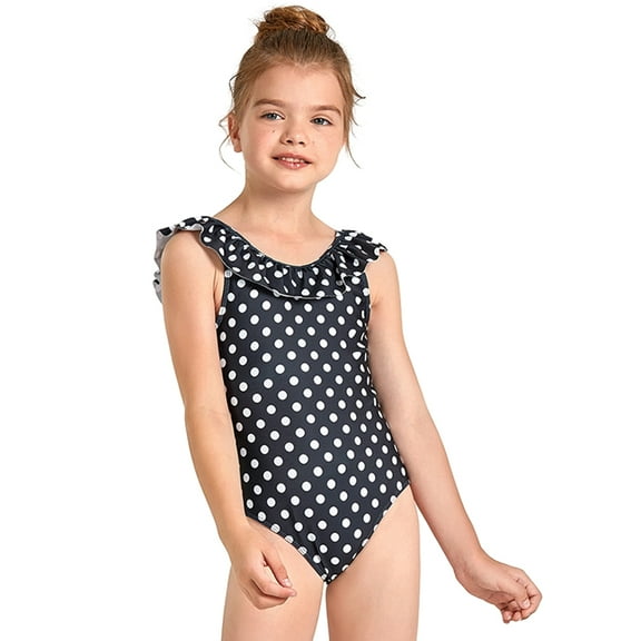 HAOYUNL Kids Teen Swimsuits for Girls One Piece Printing Swimwear Quick Dry Bathing Suit for 10-16 Years Old