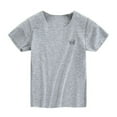 thumbnail image 1 of HAOYUNL Kids Teens Boys Girls T-Shirt Tops Tees Toddlers Short Sleeve TShirt Dry-Fit Crew Neck Summer Active Athletic T-Shirt Non-marking Tops for 2-12Y, 1 of 10