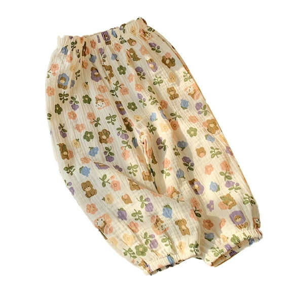 HAOYUNL Little Boys Girls Long Pants Sweatpants 2-11T Toddler Kids Summer Printing Pants Elastic Pants Casual Joggers Anti-Mosquito Pants