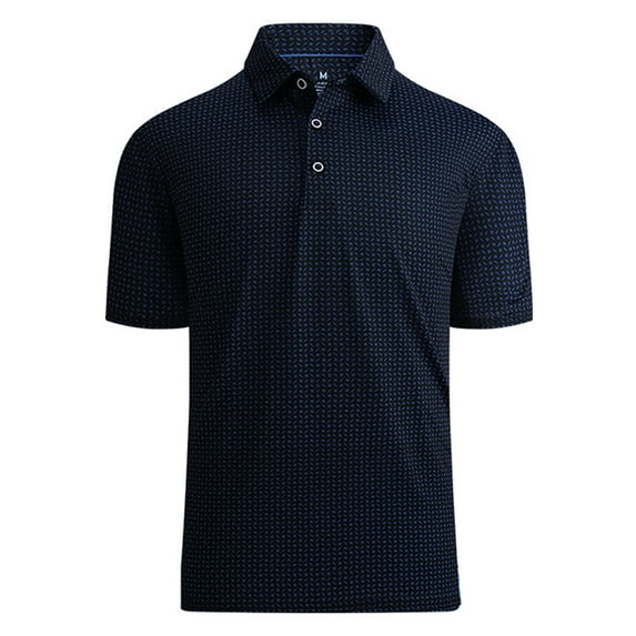 HAOYUNL Men's Floral T Shirt Ice Silk Casual Tees Floral Male lapel Fit Active Sports T-Shirts Tees S-2XL