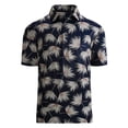 thumbnail image 1 of HAOYUNL Men's Floral T Shirt Ice Silk Casual Tees Floral Male lapel Fit Active Sports T-Shirts Tees S-2XL, 1 of 8