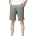 thumbnail image 1 of HAOYUNL Men's Shorts Summer Thin Tencel Suit Shorts Men's Straight Leg Loose Shorts Five Pants, 1 of 7