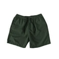 thumbnail image 1 of HAOYUNL Men's Solid Color Swim Trunks Surf Swim Trunks Beach Pants Casual Quarter Shorts Fifth Pants M-5XL, 1 of 7