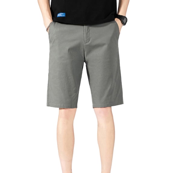HAOYUNL Mens Casual Cargo Shorts Cotton Stretch Summer Shorts Casual Athletic Five Pants with Pockets