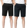 thumbnail image 1 of HAOYUNL Mens Suit Shorts Shorts Casual Stretch Summer Shorts Casual Athletic Five Pants with Pockets, 1 of 6