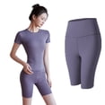 thumbnail image 1 of HAOYUNL Shorts for Women High Waisted Workout Compression Yoga Shorts Leggings S-XXXL, 1 of 7