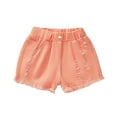 thumbnail image 1 of HAOYUNL Toddler Kids Denim Shorts for Girls Boys Summer Solid Color Jeans Shorts Kids Casual Sweat Pants for 3-11T, 1 of 8