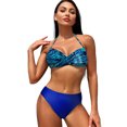 thumbnail image 1 of HAOYUNL Women's Bikini Set Bikini Swimsuits Two Piece Swimwear Triangle Bathing Suit Tie String Thong, 1 of 9