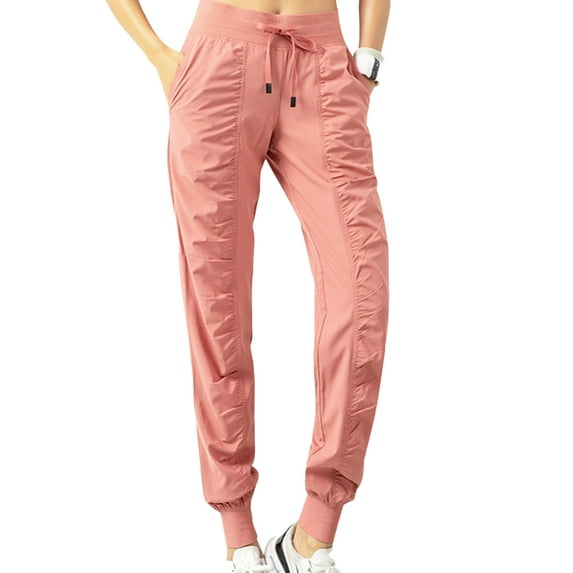 HAOYUNL Women's High Waist Cargo Jogger Pants Quick Dry Casual Pants with Pockets Casual Active Jogger Sweatpants S-3XL