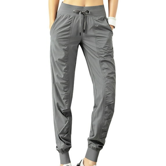 HAOYUNL Women's High Waist Cargo Jogger Pants Quick Dry Casual Pants with Pockets Casual Active Jogger Sweatpants S-3XL