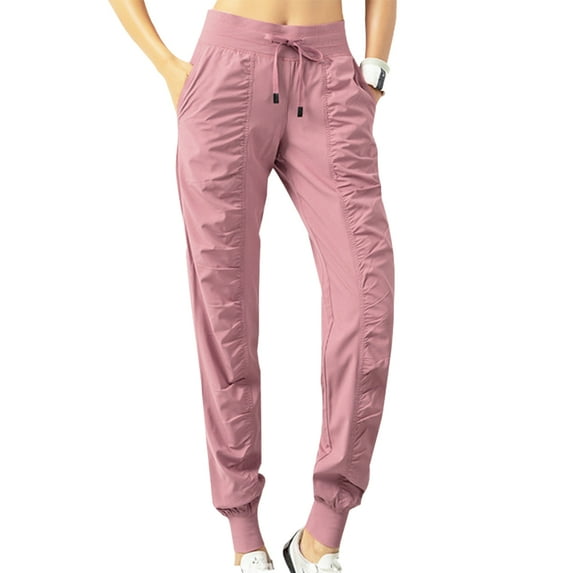 HAOYUNL Women's High Waist Cargo Jogger Pants Quick Dry Casual Pants with Pockets Casual Active Jogger Sweatpants S-3XL