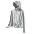 thumbnail image 1 of HAOYUNL Women's UPF 50+ Sun Protection Hoodie Jacket Lightweight Long Sleeve Sun Shirt for Women with Pocket Hiking Outdoor, 1 of 9
