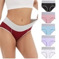 thumbnail image 1 of HAOYUNL Womens Cotton Underwear  Briefs High Waisted Ladies Panties (Regular & Plus Size), 1 of 2