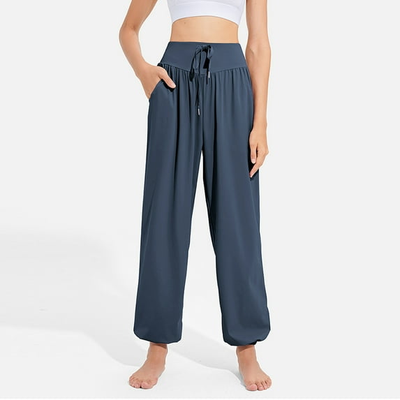 HAOYUNL Womens Loose Pants Sports Pants Soft Sweatpants Comfort Yoga Trousers Spring Summer Fall Pants for Female S-XXL