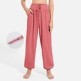 thumbnail image 1 of HAOYUNL Womens Loose Pants Sports Pants Soft Sweatpants Comfort Yoga Trousers Spring Summer Fall Pants for Female S-XXL, 1 of 9