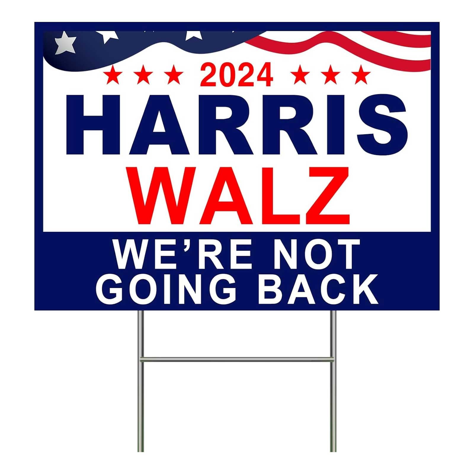 HAOZEEN Harris Walz 2024 Yard Signs 2Pack DoubleSided,Waterproof,UV Resistant,12x18 Inches