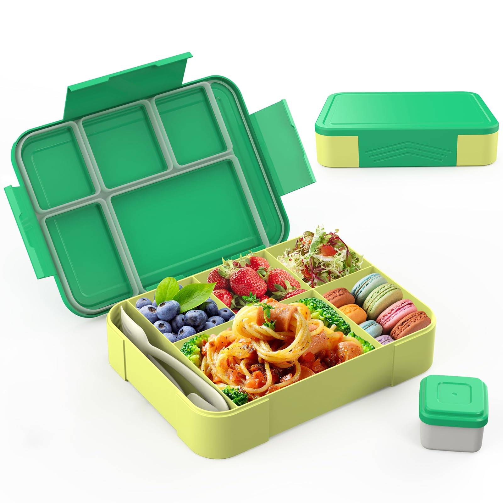 HapTim Solid Green Leak Proof Reusable Lunch Box - Walmart.com