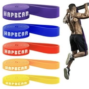 HAPBEAR Pull Up Assistance Bands - Resistance Bands Set of 5 - Exercise Bands for Pull Up, Workout, Stretching, Physical Therapy, Muscle Training