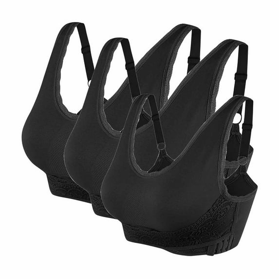 HAPIMO 3pcs Everyday Sports Bra Wireless for Women Push-up Ultra Light Lingerie Shockproof Camisole Comfort Daily Seamless Smoothing Brassiere Underwear Multi-color XL