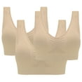 thumbnail image 1 of HAPIMO 3pcs Everyday Sports Bra Wireless for Women Push-up Ultra Light Lingerie Shockproof Camisole Comfort Daily Brassiere Underwear Multicolor L, 1 of 4
