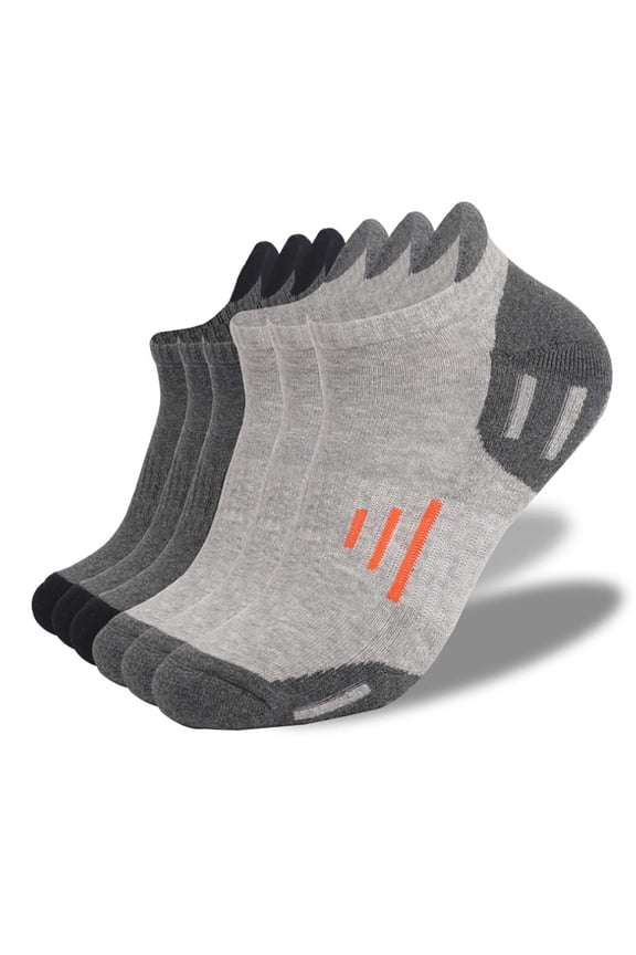 6 Pairs, Solid Color Socks Slipper Sports Socks Breathable Winter Cotton Socks Warm Running Athletic Socks Ankle Socks Xmas Gifts for Women Men Silver
