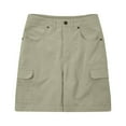 thumbnail image 1 of HAPIMO Cargo Shorts with Pocket for Women Summer High Elastic Waist Casual Button Workout Solid Relaxed Trousers Fashion Green S, 1 of 6