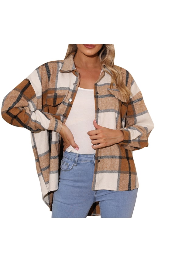 Womens Button Jacket Western Vintage Ethnic Graphic Print Shacket Jacket Lapel Collar Outwear Bust Pocket Tops Teen Grils Fashion Clothes Yellow L