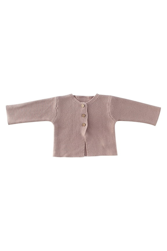 Cotton Cardigan, Toddler Cardigan, Girl Knit Sweater Long Sleeve Cardigan Kids Sweater 0-6 Years Winter Outfits Pink 70