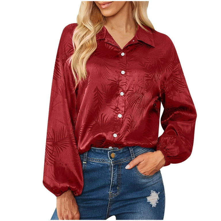 HAPIMO Discount Women's Long Sleeve Shirts Fashion Clothing Gifts