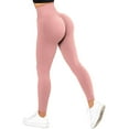 thumbnail image 1 of HAPIMO Discount Women's Yoga Pants Stretch Athletic Hip Lift Tights Tummy Control Workout Pants Slimming High Waist Running Yoga Leggings for Women Pink XXL, 1 of 5